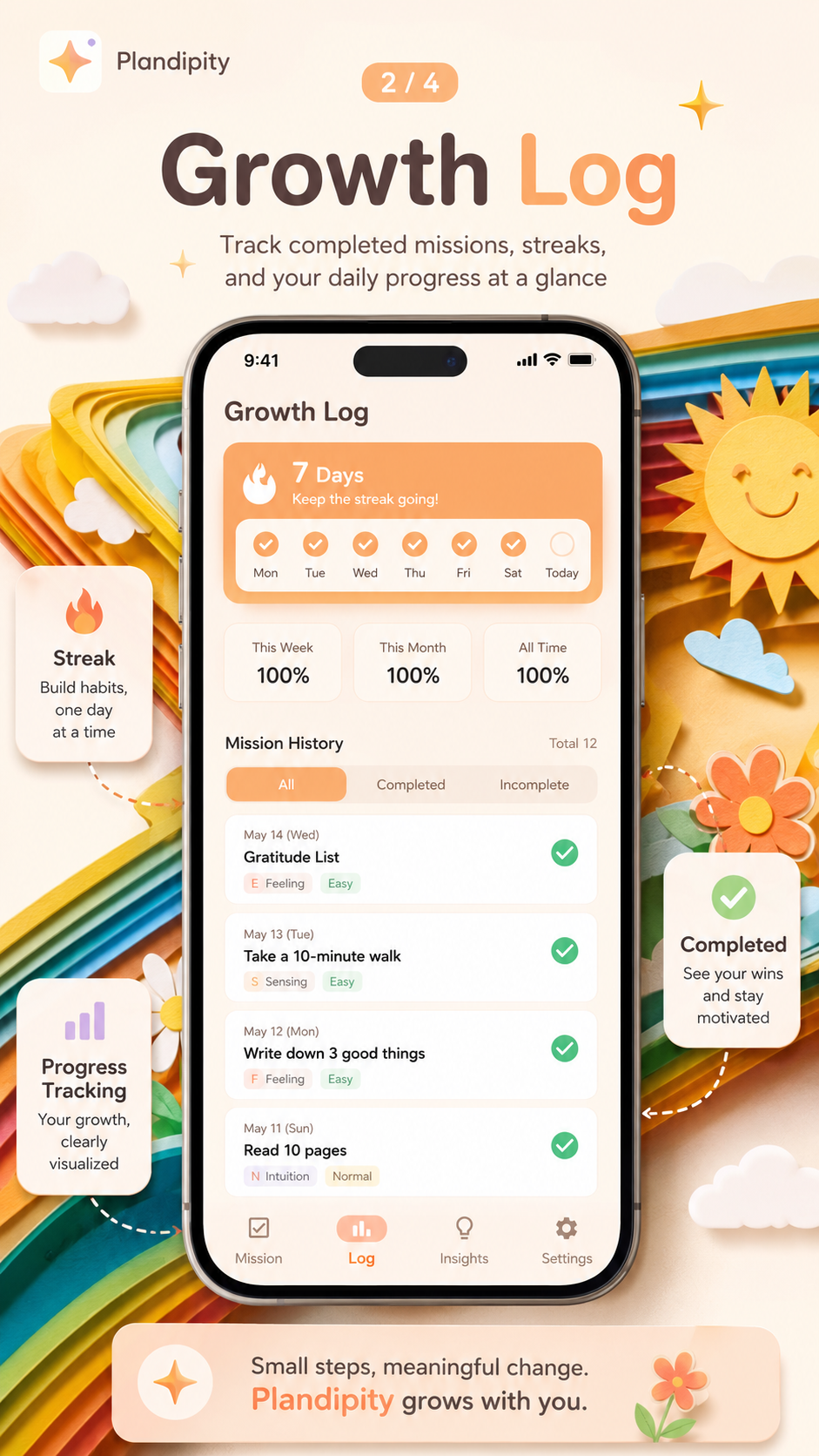 Plandipity English app introduction screen two